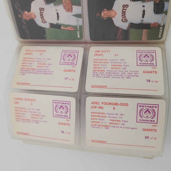San Francisco Giants Vintage 1987 Mother's Cards Book - Picture 9 of 13